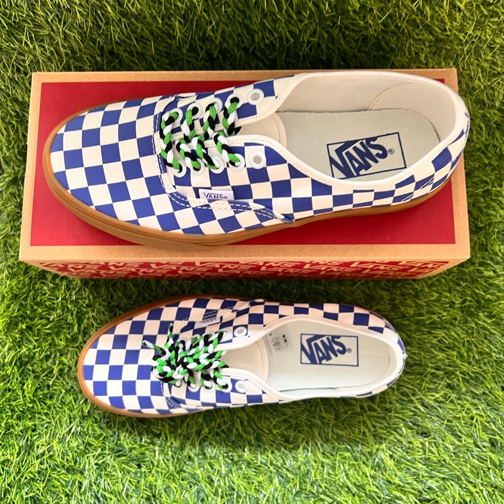 VANS CHECKERBOARD AUTHENTIC blue/whate - Picture 9 of 10